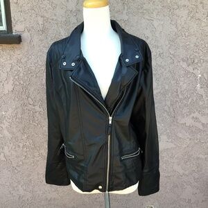 Black Faux Leather Jacket
